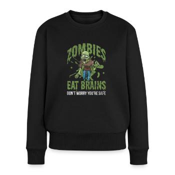 Zombie - Frauen Premium Bio Pullover - Schwarz - Vorne - Julia (174cm)