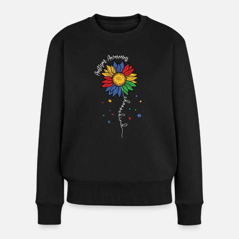 Autismus - Frauen Premium Bio Pullover - Schwarz