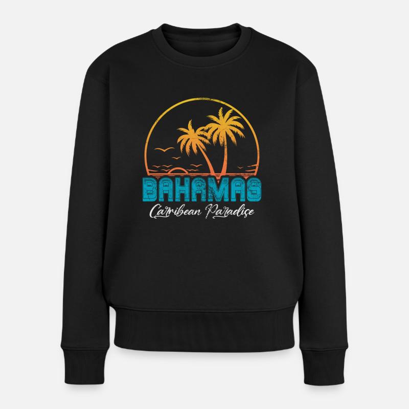 Bahamas - Frauen Premium Bio Pullover - Schwarz