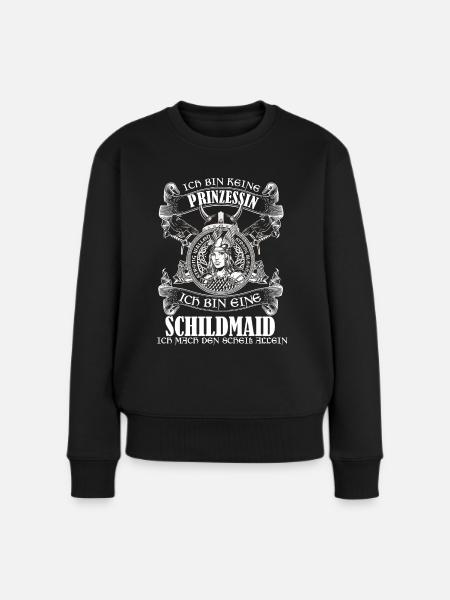 Schildmaid Wikinger Nordische Mythologie Kriegerin - Frauen Premium Bio Pullover - Schwarz