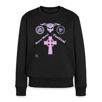 Heavy Metal - Frauen Premium Bio Pullover - Schwarz - Vorne - Julia (174cm)