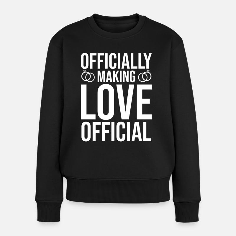 Hochzeit Geschenk Trauungsleiter Priester Pfarrer - Frauen Premium Bio Pullover - Schwarz
