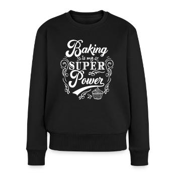 Backen Bäckerin Konditorin Hobby Bäckerin Geschenk - Frauen Premium Bio Pullover - Schwarz - Vorne - Julia (174cm)