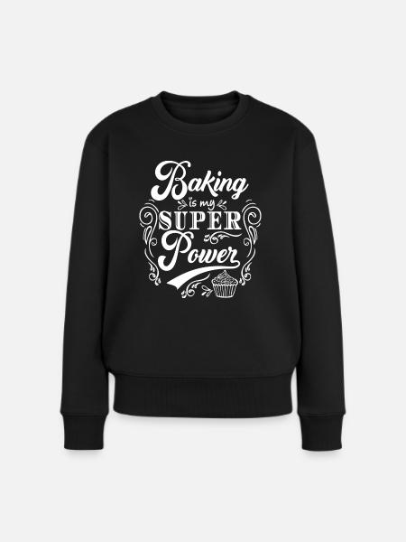 Backen Bäckerin Konditorin Hobby Bäckerin Geschenk - Frauen Premium Bio Pullover - Schwarz