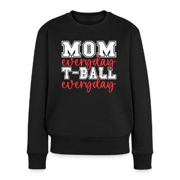 Maman T-Ball Tous les jours Parent T-Ball Maman - Pull Premium bio Femme - noir - Devant - Julia (174cm)