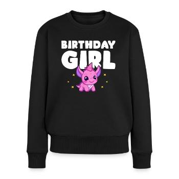 Anniversaire Fille Dinosaure Fête Enfant - Pull Premium bio Femme - noir - Devant - Julia (174cm)