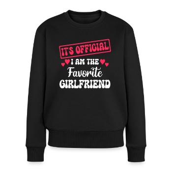 Ich bin Die Lieblingsfreundin Junggesellenabschied & Hochzeit - Frauen Premium Bio Pullover - Schwarz - Vorne - Julia (174cm)