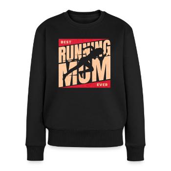 Marathonläufer Mama Beste Läuferin Mama - Frauen Premium Bio Pullover - Schwarz - Vorne - Julia (174cm)