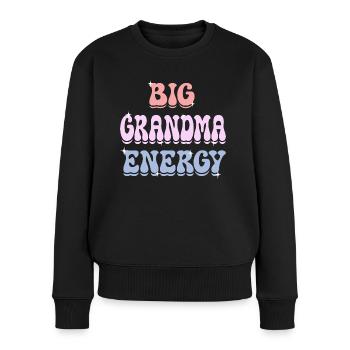 Oma Oma voller Energie Ehefrau Oma - Frauen Premium Bio Pullover - Schwarz - Vorne - Julia (174cm)