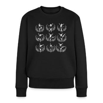 Flowers Ballet Dancer - Women's Premium Organic Jumper - black - Front - Julia (174cm)