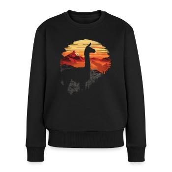 Alpaca Lama Andes South America - Women's Premium Organic Jumper - black - Front - Julia (174cm)