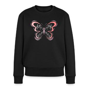Musical Notes Butterfly Music Women - Women's Premium Organic Jumper - black - Front - Julia (174cm)