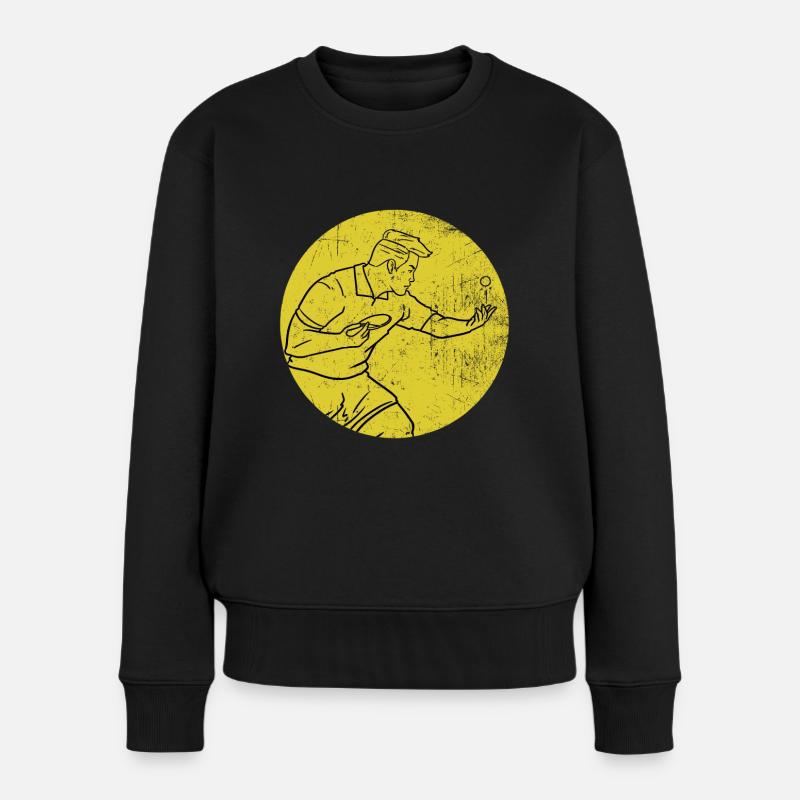 Cadeau de tennis de table - Pull Premium bio Femme - noir