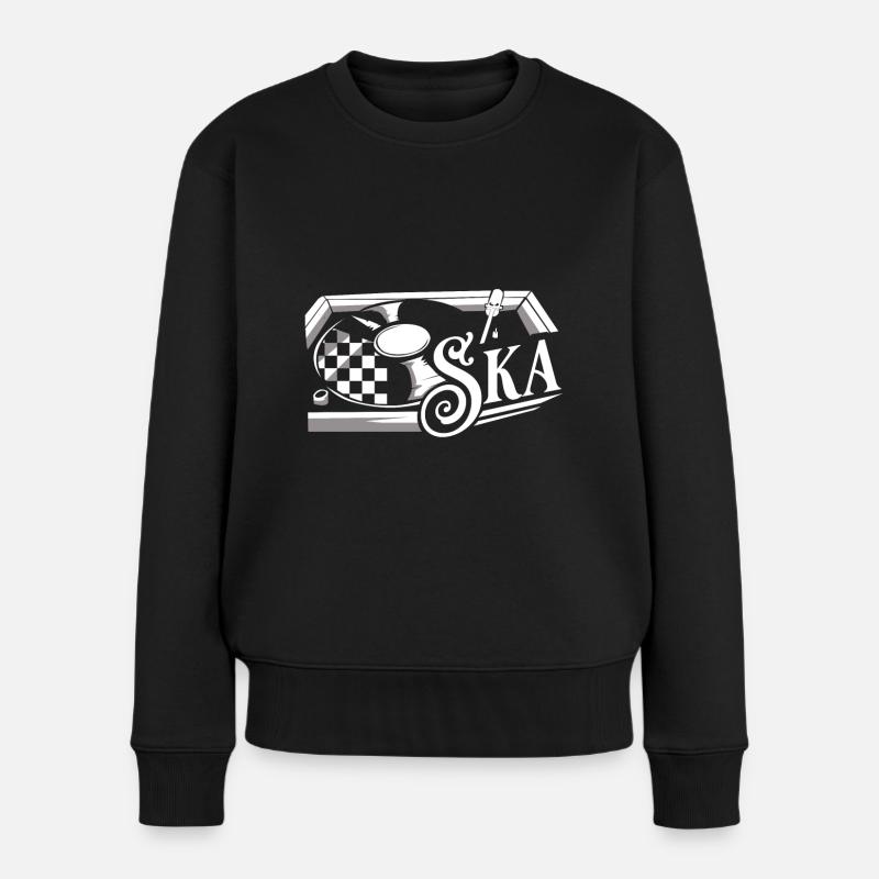 Ska reggae - Pull Premium bio Femme - noir