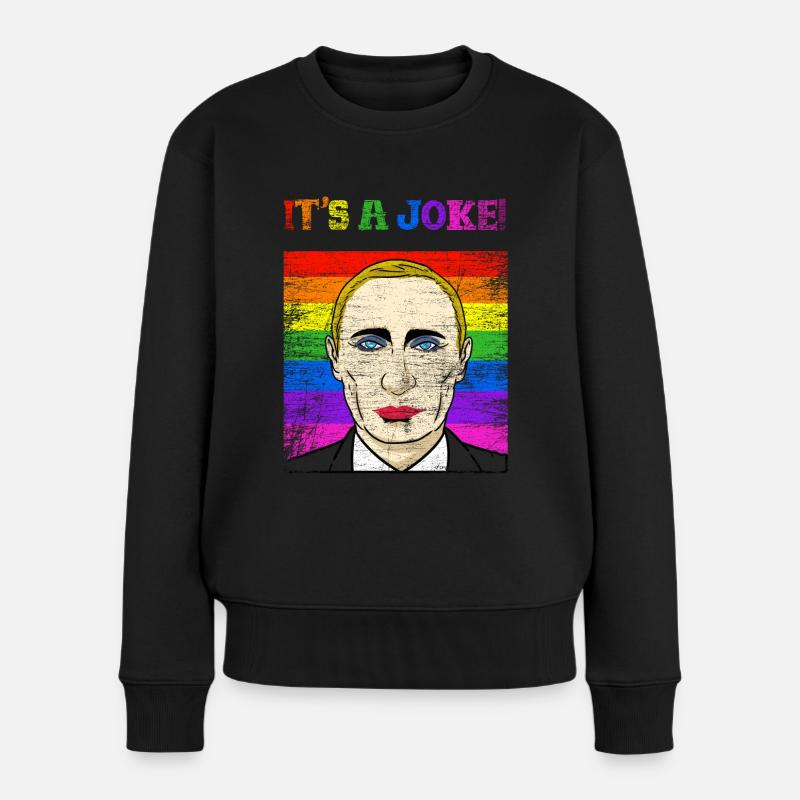 Cadeau politicien blague Poutine - Pull Premium bio Femme - noir
