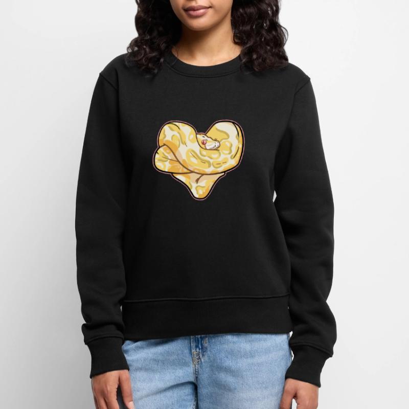 Python Herz Frauen Premium Bio Pullover