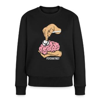 psychiatre - Pull Premium bio Femme - noir - Devant - Julia (174cm)