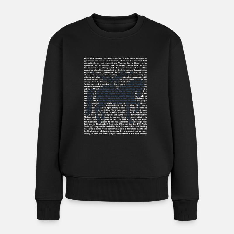 Voltigieren - Frauen Premium Bio Pullover - Schwarz