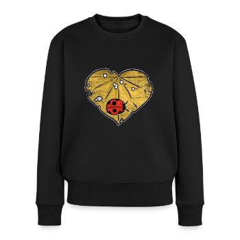 Marienkäfer - Frauen Premium Bio Pullover - Schwarz - Vorne - Julia (174cm)