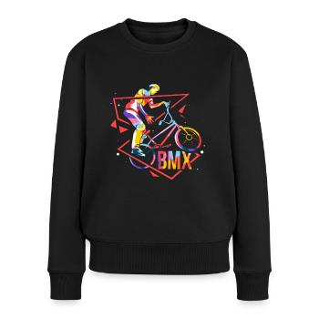 Polygone BMX - Pull Premium bio Femme - noir - Devant - Julia (174cm)