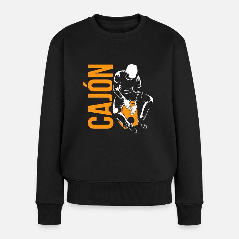 Cajón - Frauen Premium Bio Pullover - Schwarz