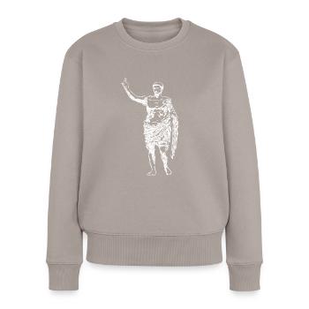 Julius Ceasar Geschenk - Frauen Premium Bio Pullover - Taupe - Vorne - Julia (174cm)