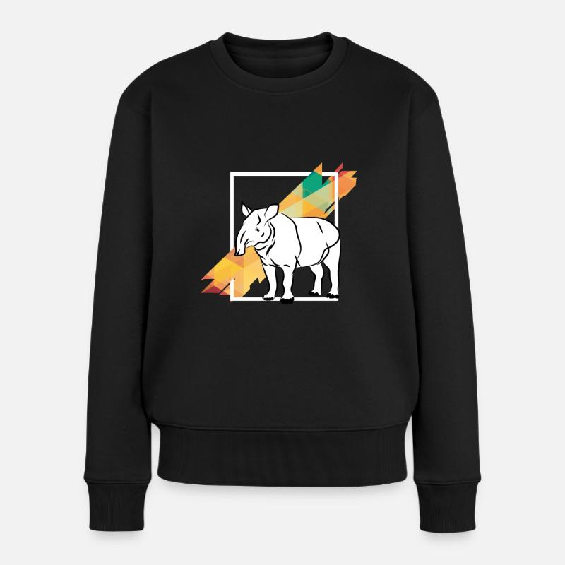 Tapir - Frauen Premium Bio Pullover - Schwarz