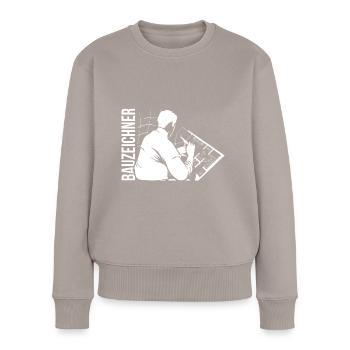 dessinateur - Pull Premium bio Femme - taupe - Devant - Julia (174cm)