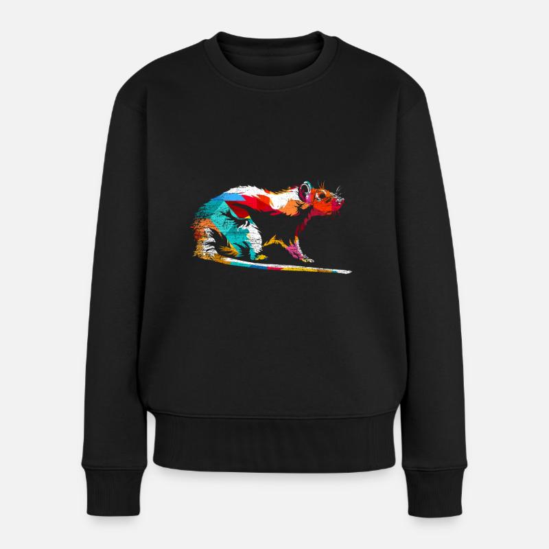 Rat gift - Women's Premium Organic Jumper - black