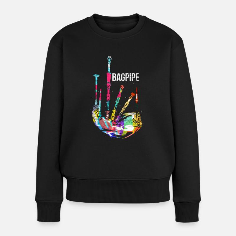 Dudelsack Geschenk - Frauen Premium Bio Pullover - Schwarz