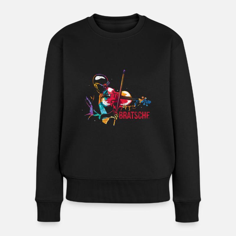 Bratsche Geschenk - Frauen Premium Bio Pullover - Schwarz