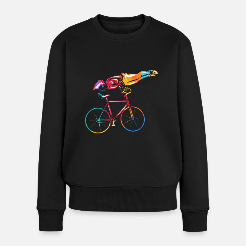 Kunstradfahren - Frauen Premium Bio Pullover - Schwarz