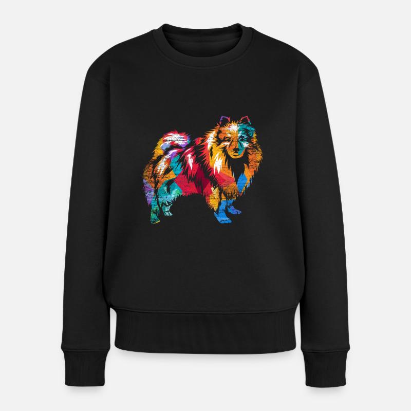 Keeshond - Frauen Premium Bio Pullover - Schwarz