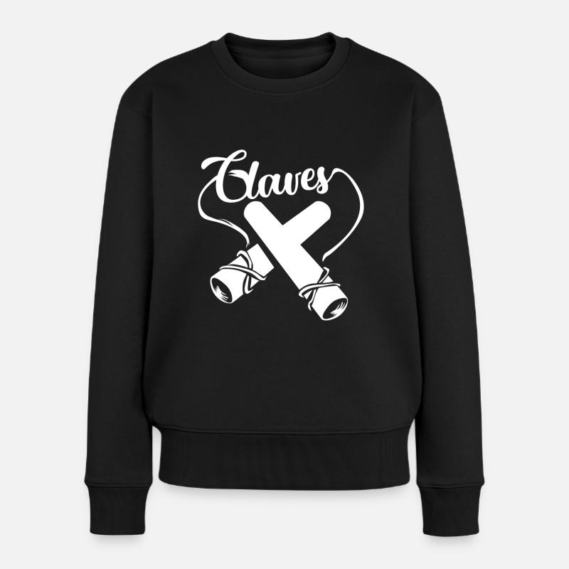 Claves Geschenk - Frauen Premium Bio Pullover - Schwarz