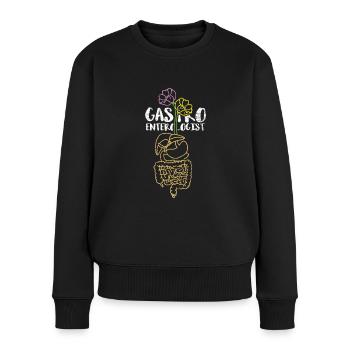 Gastroenterologen Geschenk - Frauen Premium Bio Pullover - Schwarz - Vorne - Julia (174cm)