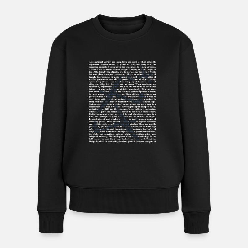 Segelfliegen - Frauen Premium Bio Pullover - Schwarz