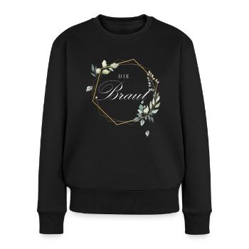 Die Braut - Junggesellinnen Abschied JGA the bride - Frauen Premium Bio Pullover - Schwarz - Vorne - Julia (174cm)