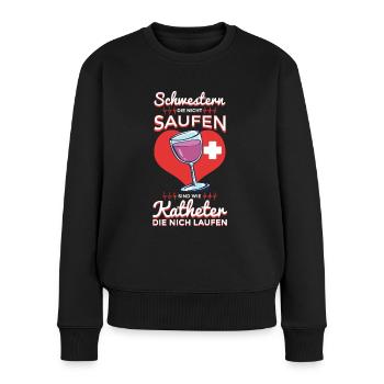 Krankenpflegerin Krankenschwester Altenpflegerin - Frauen Premium Bio Pullover - Schwarz - Vorne - Julia (174cm)