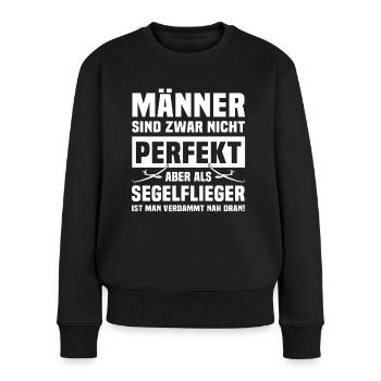 Segelfliegen Segelflug Segelflieger - Frauen Premium Bio Pullover - Schwarz - Vorne - Julia (174cm)