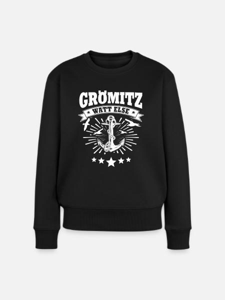 Grömitz Ostsee Grömitzer - Frauen Premium Bio Pullover - Schwarz