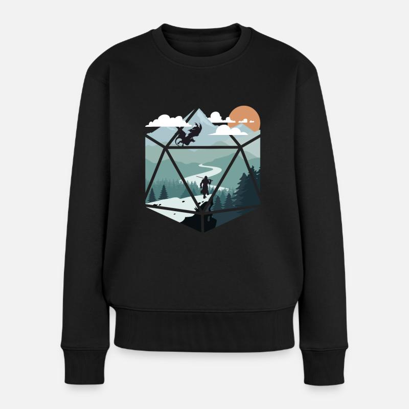 RPG-RPG-Tabletop-Rollenspiele Gamer-Rollenspiel - Frauen Premium Bio Pullover - Schwarz