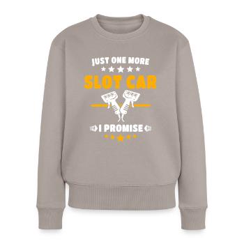Slot Car Slotracing - Frauen Premium Bio Pullover - Taupe - Vorne - Julia (174cm)