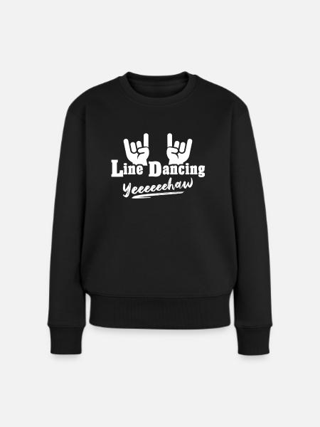 Line Dancing Line Dance - Frauen Premium Bio Pullover - Schwarz