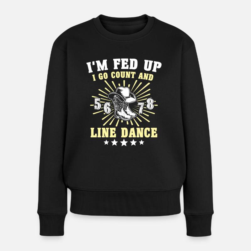 Line Dancing - Frauen Premium Bio Pullover - Schwarz