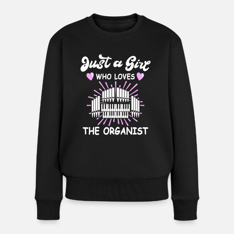 Orgelspieler Orgel Organisten - Frauen Premium Bio Pullover - Schwarz