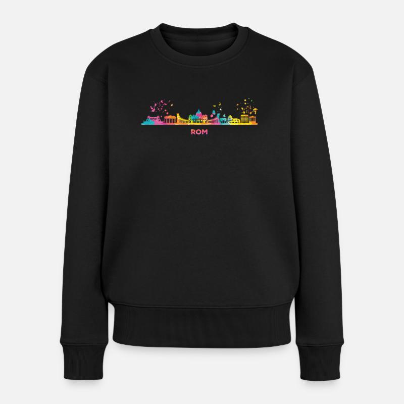 Horizon romain Rome - Pull Premium bio Femme - noir