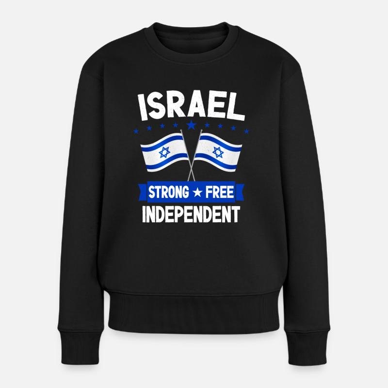 Israel - Frauen Premium Bio Pullover - Schwarz