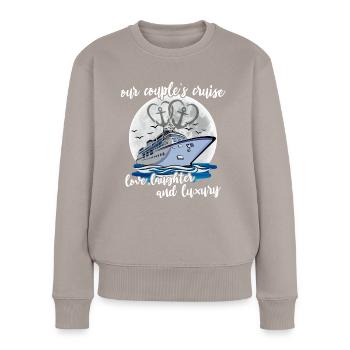 Couple de croisière - Pull Premium bio Femme - taupe - Devant - Julia (174cm)