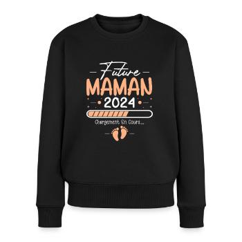 Future Mom 2024 Gift New Birth Mom - Women's Premium Organic Jumper - black - Front - Julia (174cm)
