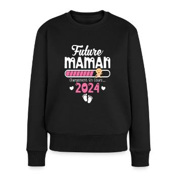 Future Mom 2024 Gift New Birth Mom - Women's Premium Organic Jumper - black - Front - Julia (174cm)